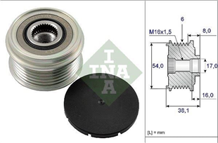 Alt.kasnağı 6KAN Fiat Albea Palio Doblo Opel Corsa Astra 1.3 JTD Ctdi Multijet F237101 535006310 | INA 535006310