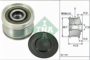 Alt.kasnağı 5KAN Smart Mercedes Benz Mits 553857 535004510, 535007610, 535010110 | INA 535010110