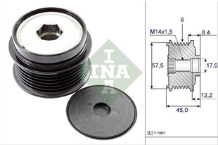 Alt.kasnağı 6KAN CHEVROKE6 Jeep Cherokee II 2.5 Crd/ 2.8 Crd 4x4 920720 920615 6 Kanal Denso 920720 225B3 | INA 535017410