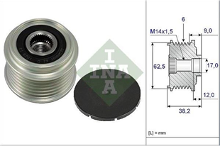 Alt.kasnağı 6KAN Toyota Corolla Ym D4D Dizel F581518 080307 358V11 | INA 535021910