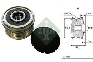 Alt.kasnağı 6KAN Mazda Subaru Chrysler Sebring F577572 | INA 535024610