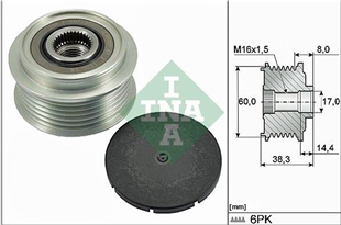 Alt.kasnağı 6KAN Toyota Yaris 270600Q200 274030Q180 274150Q020 | INA 535028910