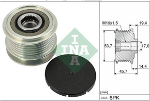 Alt.kasnağı 6KAN Mercedes X253 16-19 W205 15-18 W213 16- W166 16-18 C292 16-19 W222 13-17 | INA 535032810