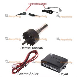 Park Sensörü Sesli İkazlı Siyah Sensörlü E20 |