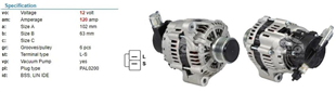 Alternatör 12v 120ah Hyundaı Elentra Tuscon Santafe Wınalt2700 | Ithal T8930