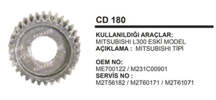Marş Dişlisi Rediktör Dişli İç Parça Mits. Canter 444 449 Em.umd L300 L200 H100 | ITH MDCD180