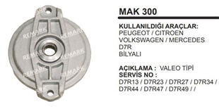 Marş Arka Kapak Valeo Tip Peugeot Citroen Vw Mercedes D7R Bilyalı Dizel | ITH MKMC300