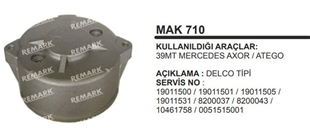 Marş Arka Kapak Delco 39MT Mercedes Axor Atego Renault Renault Volvo FH16 Tır Magnum AE390 AE430 Tır | ITH MKMC710