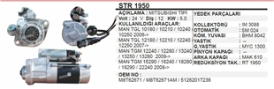 Marş Motoru 24v 12diş Volvo Deutz Motor Man Tgm-tgl-euro 4 05 Soruk Reno Tır Volvo Penta | Ith Str1950