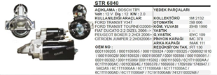Marş Motoru 12v 12diş Ford Jumper Transit Ym Str6840 | Ith Str6840