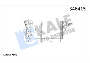 Kalorifer Radyatörü Dacıa Duster Logan Sandero -dacia Clio Grubu Kale346415 | Kale 346415