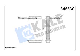 Kalorifer Radyatörü Ford Transit T12/t15 346530 2,0 / 2,5d (t12=85-92) (t15=92-00) 210mm+138mm+32mm E4rh18476aa | Kale 346530