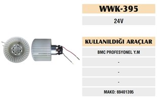 Kalorifer Motoru 24v Bmc Pro Ym Bmc Profesyonel Ym Mako 69401395 Rkm-975 K395 | Ith Km395
