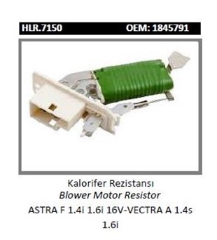 Kalorifer Rezistansı Opel Astra F 1.4 1.6 16v--hlr7150 | Hellux Hlr7150