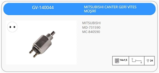 Geri Vites Müşürü Mits.canter Ym- | Klf Gv140044