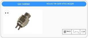 Geri Vites Müşürü Volvo Tır | Klf Gv140060