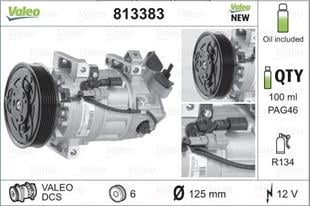 Klima Kompresörü 6pk Renault Clio Iv 1. Clio4 Latıtude 2.0 Master Iıı 2.3dcı Trafıc Iıı 1.6 2.6 926002352r 926000838r | Valeo 813383