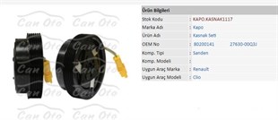 Klima Kompresör Kasnak Seti 6pk 125mm Renault Clio Renault Kangoo Clıo 1.5 | Kapo Kasnak1117