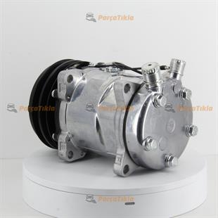 Klima Kompresörü 12v 2pk V Kayış 5h14 Üstten Çıkış İnce Kalın Kasnak Çapı : 132mm 42010112 | Lidpart K6626