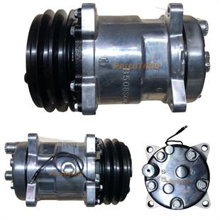 Klima Kompresörü 12v 2pk V Kayış 5h14 Arkadan Çıkış İnce Kalın Kasnak Çapı:132mm İnce Kalın İ-k | Sanden 6630
