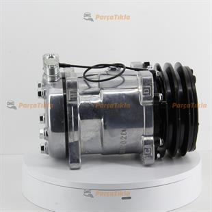 Klima Kompresörü 12v 2pk V Kayış 5h14 Üstten Çıkış İnce Kalın Kasnak Çapı : 132mm 42010112 | Lidpart K6626