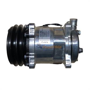 Klima Kompresörü 12v 2pk V Kayış 5h14 Üstten Çıkış İnce Kalın Kasnak Çapı : 132mm | Kapo 6626