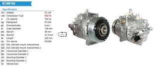Klima Kompresörü 12v 6pk Vw Caddy Golf V Golf Vı Jetta Passat Cc Scırocco Tıguan Touran Audı A3 Q3 Seat Leon Toledo Skoda | Mahle Acp6000s