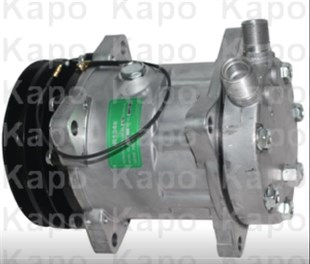 Klima Kompresörü 12v 7h15 2pk V Kayış 132mm Üst Çıkış İ-k Üstten Çıkış İnce Kalın | Kapo 8062