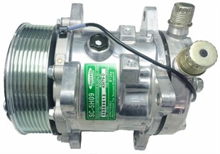 Klima Kompresörü 12v 8pk 5h14 Üstten Çıkış İnce Kalın Sanden-7pk-ki-kmp633 | Ith Kompkmp633