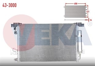 Klima Radyatörü Mıtsubıshı Lancer Vııı 1.5 08- Asx 10- Cıtroen C4 Peugeot Pejo 4007 | Mga 82327