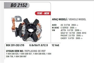 Kömür Yuvası 12v Audı A3 Mercedes C Serisi Vw Tdı | Mega Bo2152