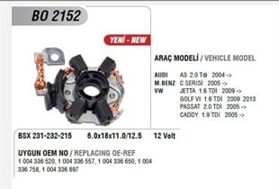 Kömür Yuvası 12v Audı A3 Mercedes C Serisi Vw Tdı | Mega Bo2152