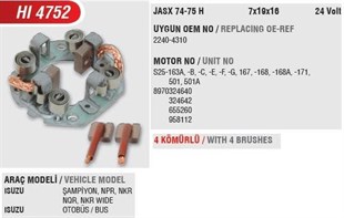 Kömür Yuvası 24v Isuzu Champıon Marş İçin-bhh6012 | Mega Hı4752