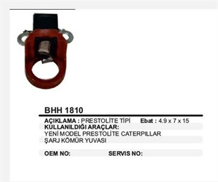 Kömür Yuvası Caterpil Ym Prestolite Bhh1810 | Ith Bhh1810