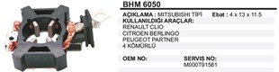 Kömür Yuvası Clio Berlingo Partner Bhm6050 Hyundai Accent Getz | Martek Bhm6050