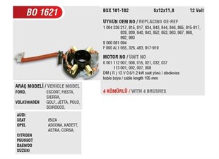 Kömür Yuvası Ford Escort Vw Golf Audi Bo1621 | Mega Bo1621