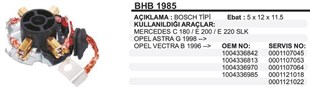 Kömür Yuvası Vw Golf Passat Mercedes Opel Astra Vectra Bosch Tipbhb1985 | Ith Bhb1985
