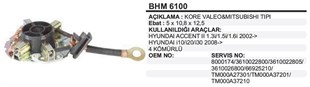 Kömür Yuvası Hyundai Getz Ym Era Atoselantra Getz I10 I20 I30 Kıa Rıo Ceed (5x10.8x12.5)bhm6100 | Ith Bhm6100