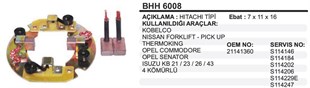 Kömür Yuvası Kobelco Nissan 4kömürlü Bhh6008 | Ith Bhh6008
