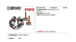 Kömür Yuvası Merc.allis Volvo Penta 28mtcummıns Is 29mt Profesyonel 24v Bhd7160 | Mega Dr1412