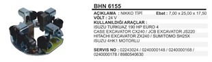 Kömür Yuvası Nıkko Tip Isuzu Turkuaz 190hp Euro4 Case Excavatör Jcb Sumitoma | Ith Bhn6155