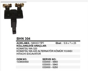 Kömür Yuvası Nikko Tip Komatsu | Ith Bhn304