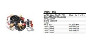 Kömür Yuvası Opel Astra Ford Escort Audi Bosch Tip BHB1963 | MARTEK BHB1963