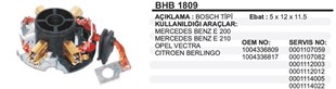 Kömür Yuvası Opel Vectra Kango 1.9 Lada Opel Vectra Laguna Bhb1809- Boschu-2004336220 F000al2034 | Martek Bhb1809