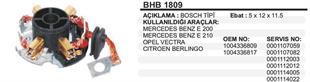 Kömür Yuvası Opel Vectra Kango 1.9 Bhb1809- Boschu-2004336220 F000al2034 | Remark Bhb1809