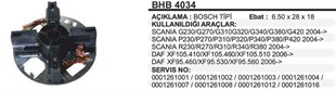 Kömür Yuvası Scanıa Ym Merc.daf Mercedes Actros Man 261 Daf Johndeere Valtra Bhb60954034 | Ith Bhb4034