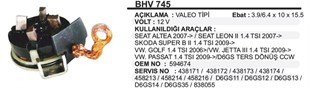 Kömür Yuvası Vw- T5 -ters Valeotip Bhv745 | Ith Bhv745
