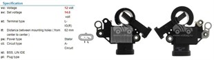Konjektör 12v Chevrolet Captiva Calos F-l Uçlu Gnrd012e | Genon Gnrd012e