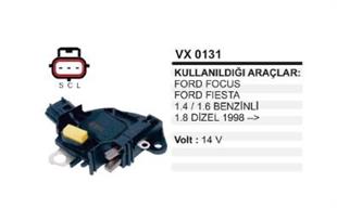 Konjektör 12v Ford Focus Fiesta 3fiş | Vertex Ix131