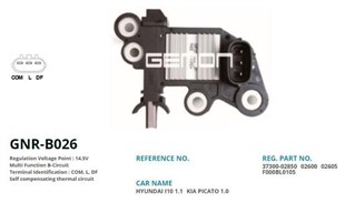 Konjektör 12v Bosch Tip Hyundai İ10 1.1 / Kia Pıcato 1.0 (com. L. Df) | Genon Gnrb026